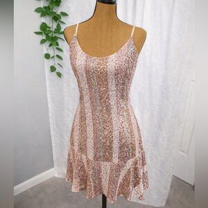 Sequin Mini Dress in Pink & Multicolor